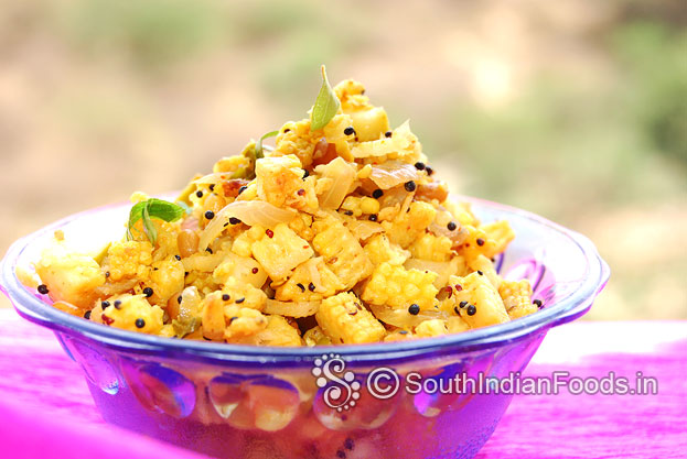 Baby corn raw mango stir fry