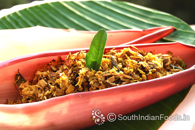 Banana flower stir fry