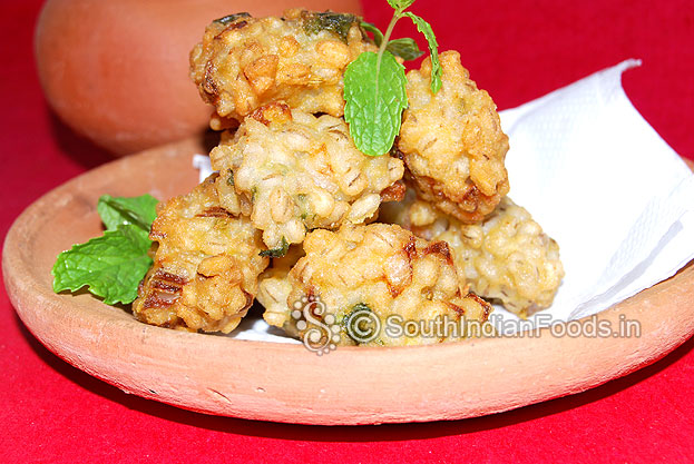 Mini barley mint vada