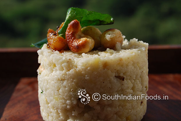 Barnyard millet ven pongal / Kuthiraivali pongal is ready serve hot with pickle, chutney or chips