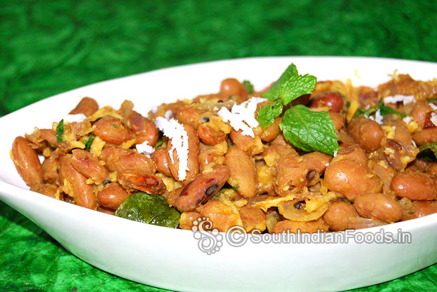 Brown kidney beans sundal