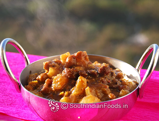 Chickpeas radish tamarind curry recipe for rice
