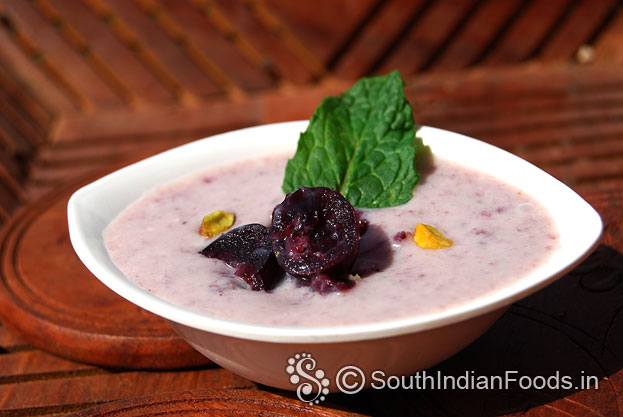 Cranberry blueberry shrikhand 