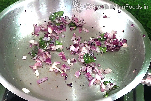 Add onion, asafetida saute