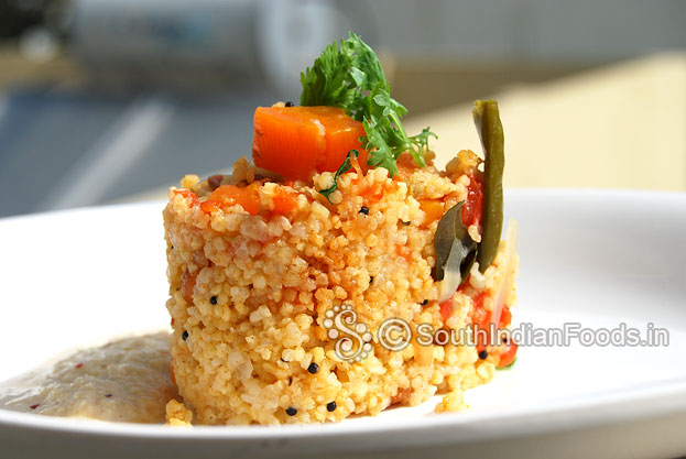 Foxtail millet tomato vegetable khichdi