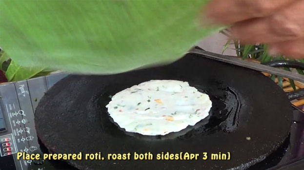 Place roti, cook both sides