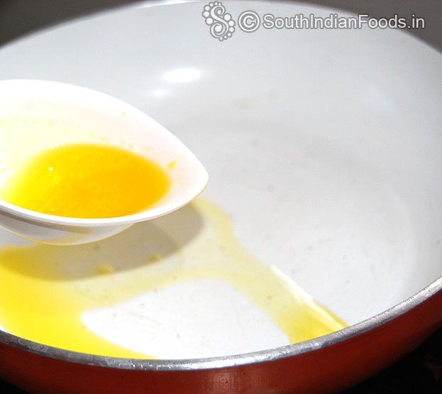 Heat pan, add 1/4 cup ghee