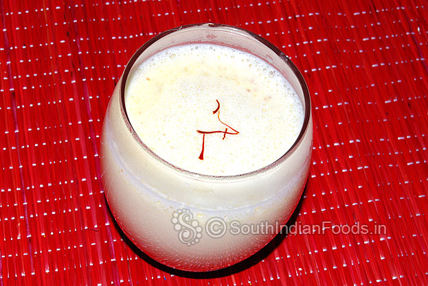Boil milk, a dd 2 tbsp of badam powder mix well & serve hot or chilled