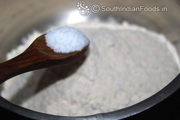 In a bowl add, wheat flour, salt