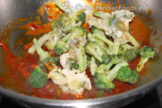 Add fried broccoli mix well