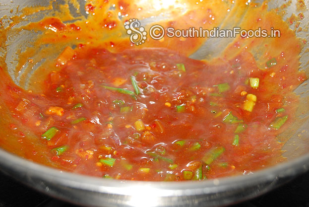 Add soya sauce tomato sauce mix well