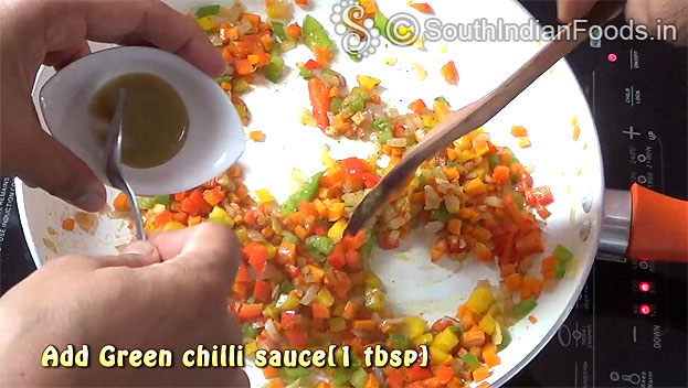 Add green chilli sauce