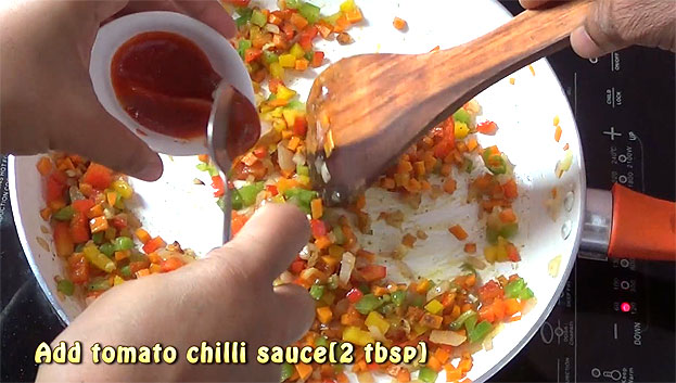 Add toamto chilli sauce