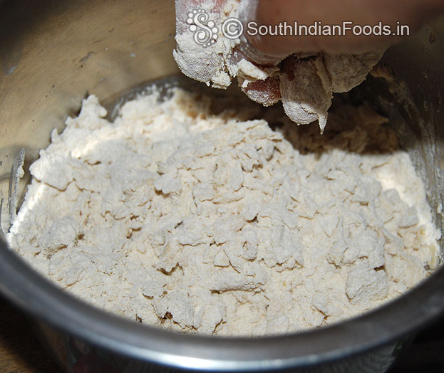 Add water slowly, knead it & make soft dough