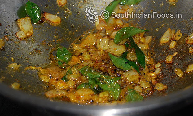 Heat oil in a pan add mustard, cumin, onion, garlic, greenchilli,curry leaves, masala powders coconut, kasoori methi saute
