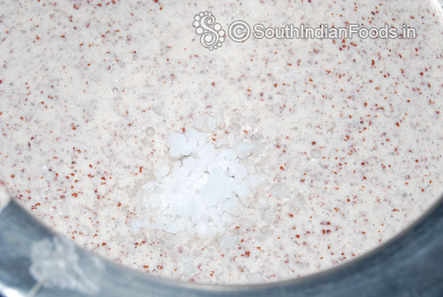 Add sea salt, mix well & leave it for fermentation [5 to 8 hours]