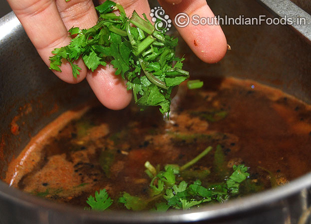 Add coriander leaves