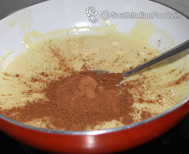 Add cocoa powder mix well