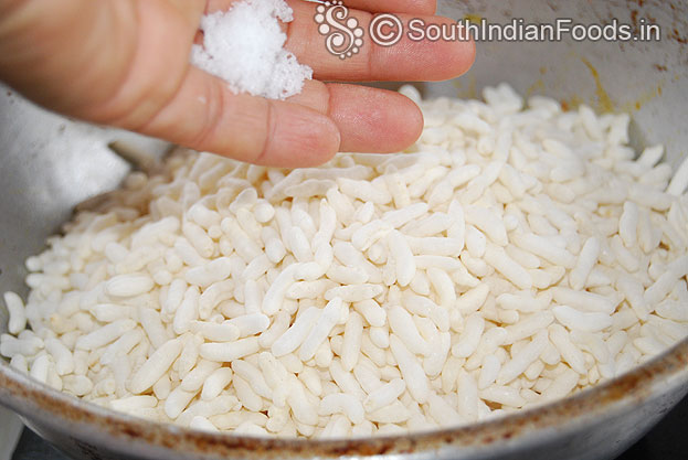 Add puffed rice & salt