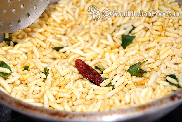 Spicy puffed rice is ready serve with tea