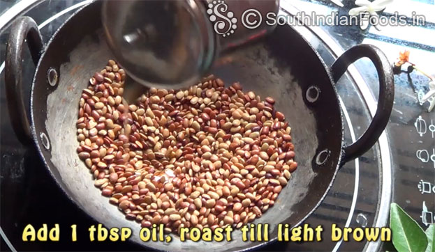 Add 1 tbsp oil, roast till golden brown