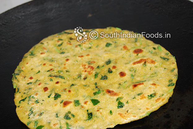 Methi paratha is ready.