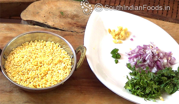 Moong dal bonda ingredients