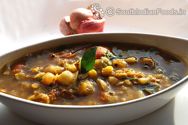 Thakkali vengaya sambar is ready, serve hot with rice