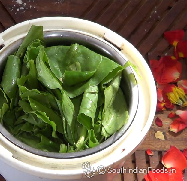 Add spinach and green chilli in mixie jar