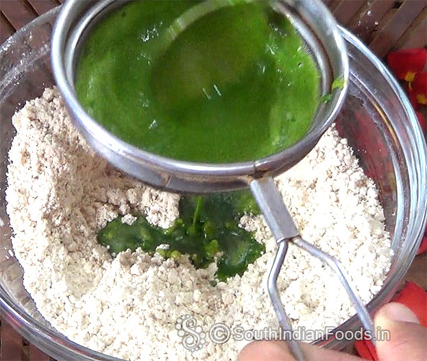 Strain spinach juice