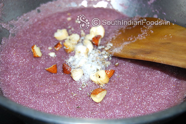 Add chopped nuts & cardamom powder mix well.