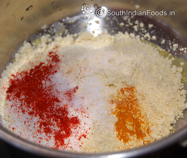 Add red chilli, turmeric powder mix well