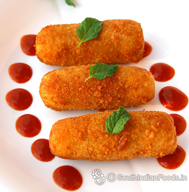 Deep fried potato croquettes