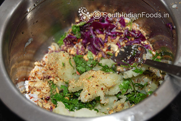 Add grated purple cabbage