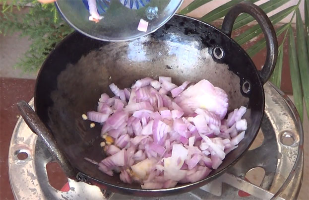 Add onion saute till soft