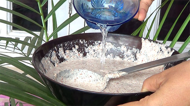 Add water, make dosa consitency batter