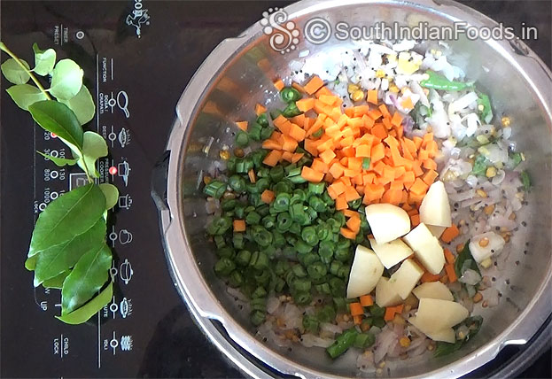 Add beans, carrot & potato