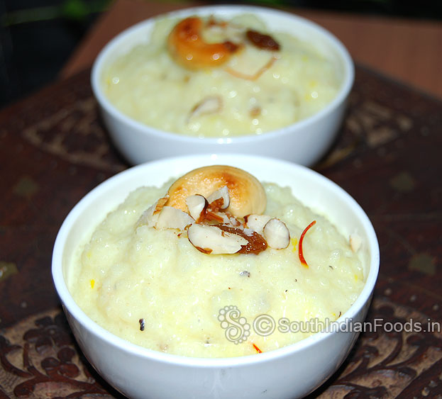 Samai arisi pudding-Ready to serve-Serve hot or chilled