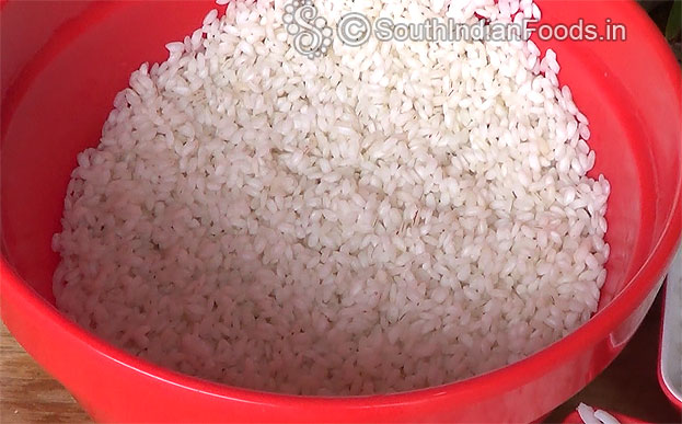 Wash & soak idli rice[2 cups]
