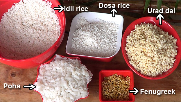 Set dosa ingredients