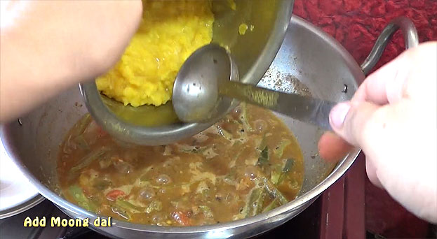 Add boiled moong dal