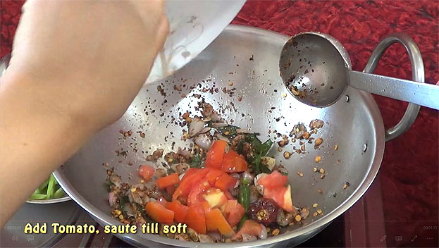 Add tomato saute