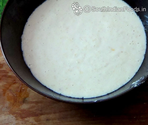 Transfer urad dal batter to a container