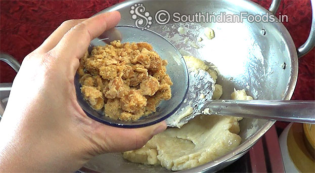 Add jaggery[1 & 1/4 cup], mix well