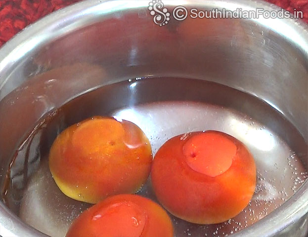 Boil water, add tomatoes