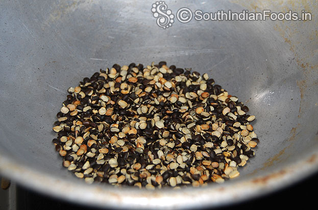 Dry roast black urad dal till you get nice aroma then wash and soak for 10 min