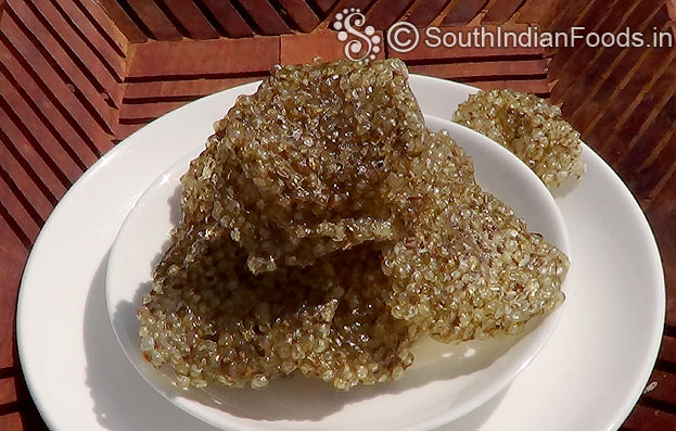 Sago vadam ready, store in an airtight container, use within one month