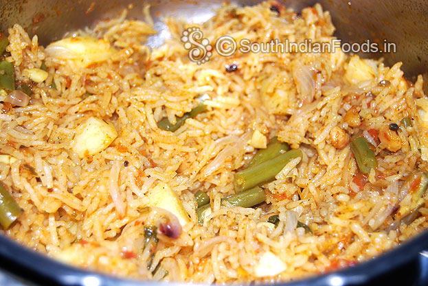 Perfectly textured biryani-After 4 whistles
