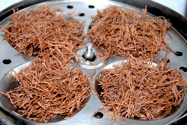 Perfectly steamed ragi semiya