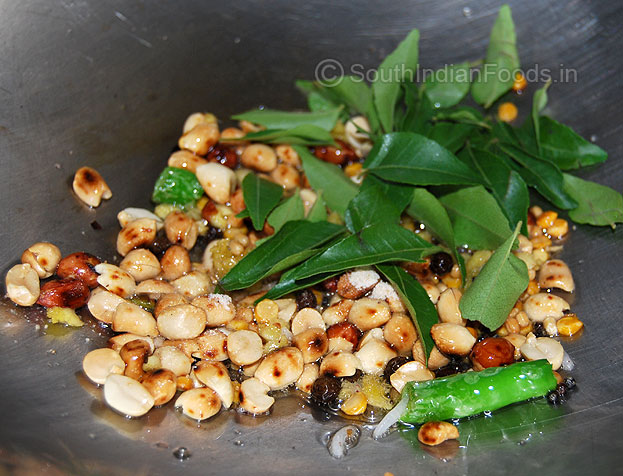 Add curry leaves & asafoetida